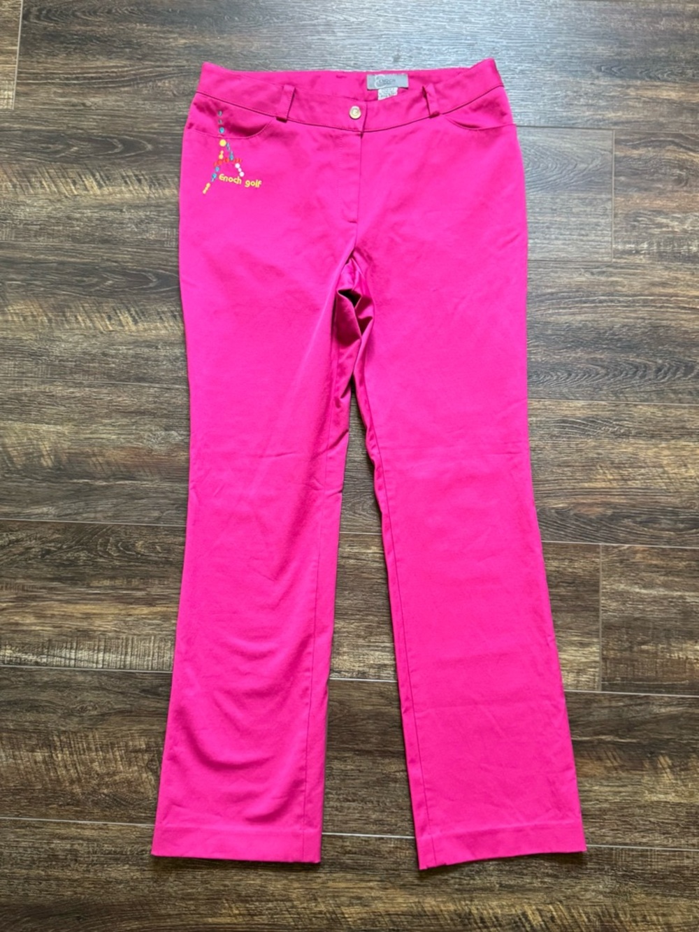 Enoch Golf Women’s Pink Performance Pants Straight Leg Stretch Golf Size 30